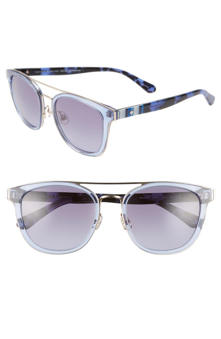 Women's Kate Spade New York Jalicia 54mm Special Fit Sunglasses - Transparent Blue/ Gold