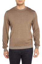 Men's Bugatchi Crewneck Sweater, Size - Beige