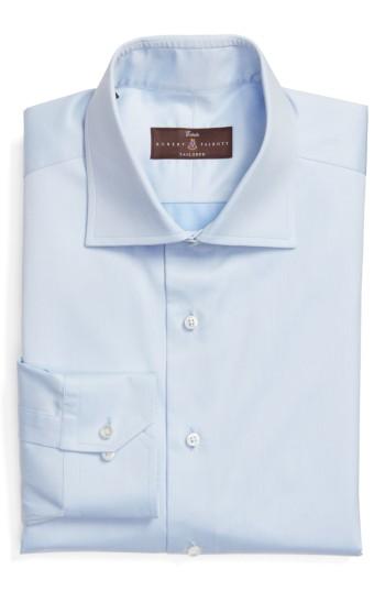 Men's Robert Talbott Tailored Fit Solid Dress Shirt .5 - Blue