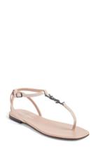 Women's Saint Laurent Nu Pied T-strap Sandal Us / 38eu - Beige