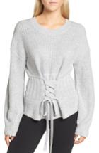 Women's Trouve Corset Sweater, Size - Grey