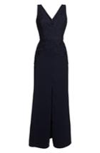 Women's Harlyn V-neck Lace Top Gown - Blue