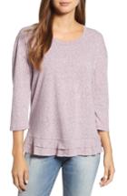 Women's Caslon Tiered Hem Tee - Purple