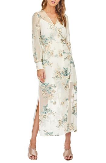 Women's Astr The Label Riley Wrap Midi Dress - Ivory