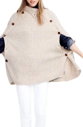 Women's J.crew Mason Convertible Sweater Cape, Size /x-small - Beige