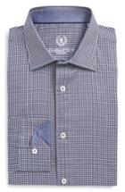 Men's Bugatchi Trim Fit Plaid Dress Shirt - Brown