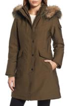 Women's 1 Madison Parka With Removable Genuine Fox Fur Trim Hood - Green