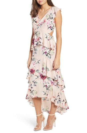 Women's Leith Ruffle High/low Maxi Dress, Size - Pink