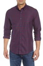 Men's Nordstrom Men's Shop Smartcare(tm) Regular Fit Grid Sport Shirt - Red
