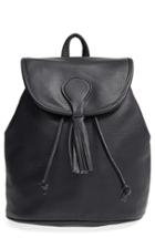 Sole Society Faux Leather Backpack - Black