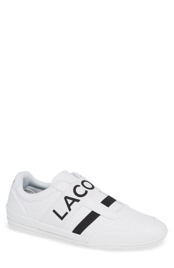 Men's Lacoste Misano Elastic Slip-on Sneaker M - White