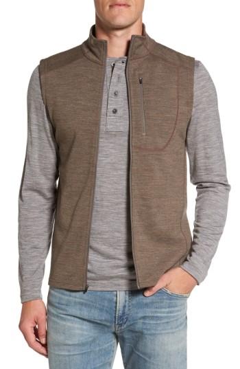 Men's Ibex 'shak' Merino Wool Vest - Beige