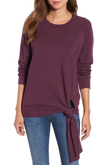 Women's Caslon Tie Knot Sweatshirt - Purple