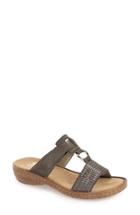 Women's Rieker Antistress 'regina' Slide Sandal Eu - Metallic