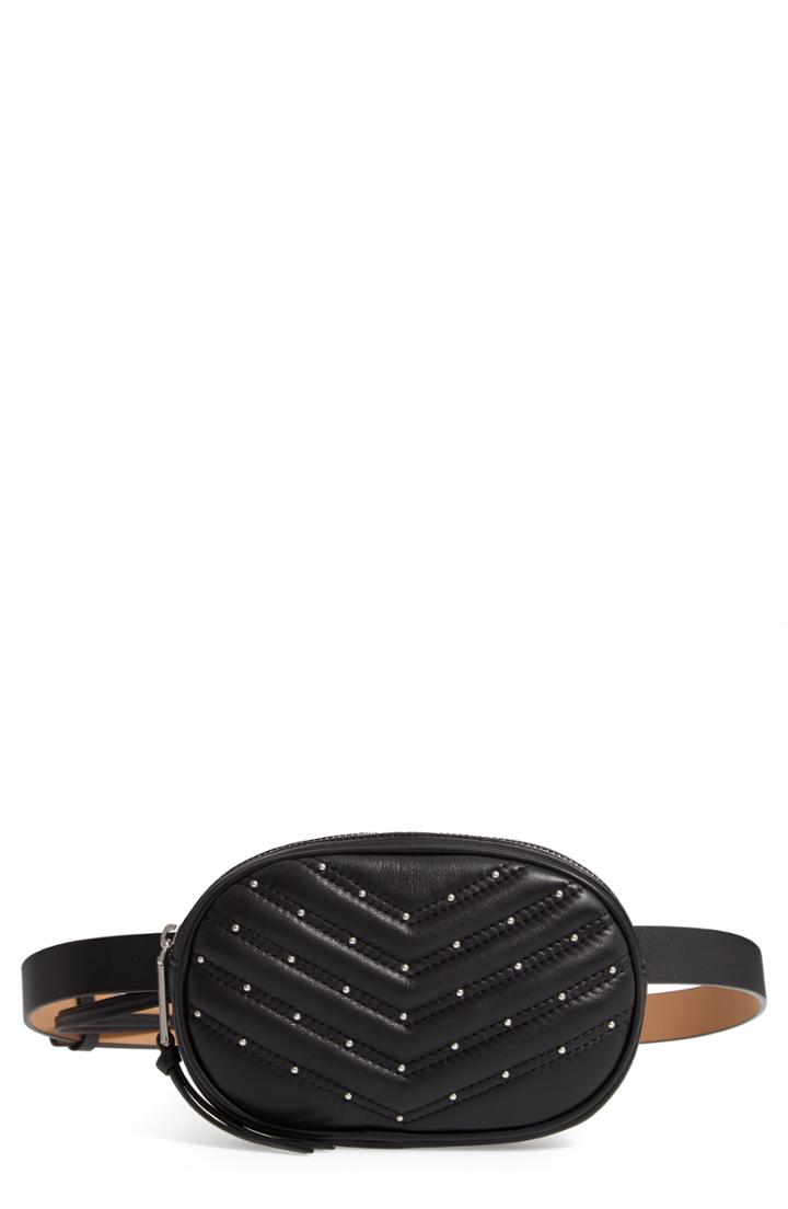 Rebecca Minkoff Montse Quilted Leather Belt Beg - Black