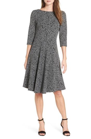 Women's Leota Circle Knit Fit & Flare Dress - Black