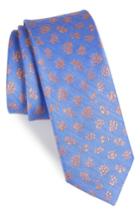 Men's The Tie Bar Fruta Floral Silk & Linen Tie, Size - Purple