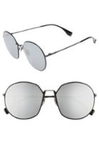 Women's Fendi 59mm Round Special Fit Sunglasses - Black