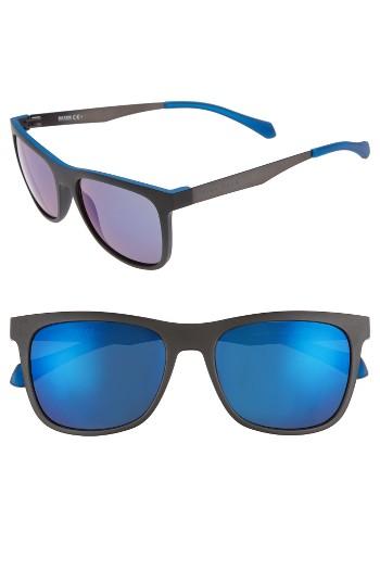 Men's Boss 55mm Sunglasses - Matte Black Blue/ Blue Sky