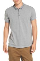 Men's Boss Orange Pejo Button Down Polo - Grey