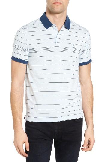 Men's Original Penguin Engineered Stripe Jersey Polo