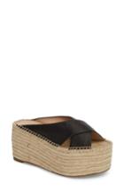 Women's Pour La Victoire Rica Espadrille Platform Sandal .5 M - Black