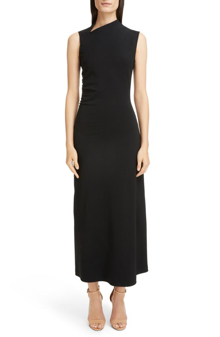 Women's Victoria Beckham Gathered Side Gown Us / 8 Uk - Black