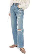 Women's Topshop One Rip New Boyfriend Jeans W X 30l (fits Like 24w) - Blue