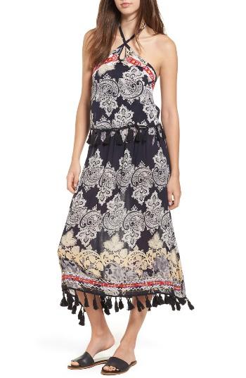 Women's Raga Vanessa Tassel Trim Halter Dress - Blue