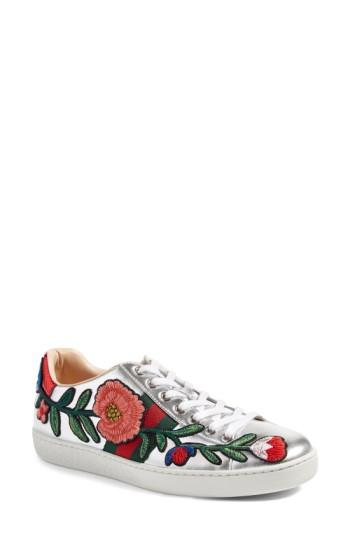 Women's Gucci 'new Ace' Low Top Sneaker Us / 35eu - White