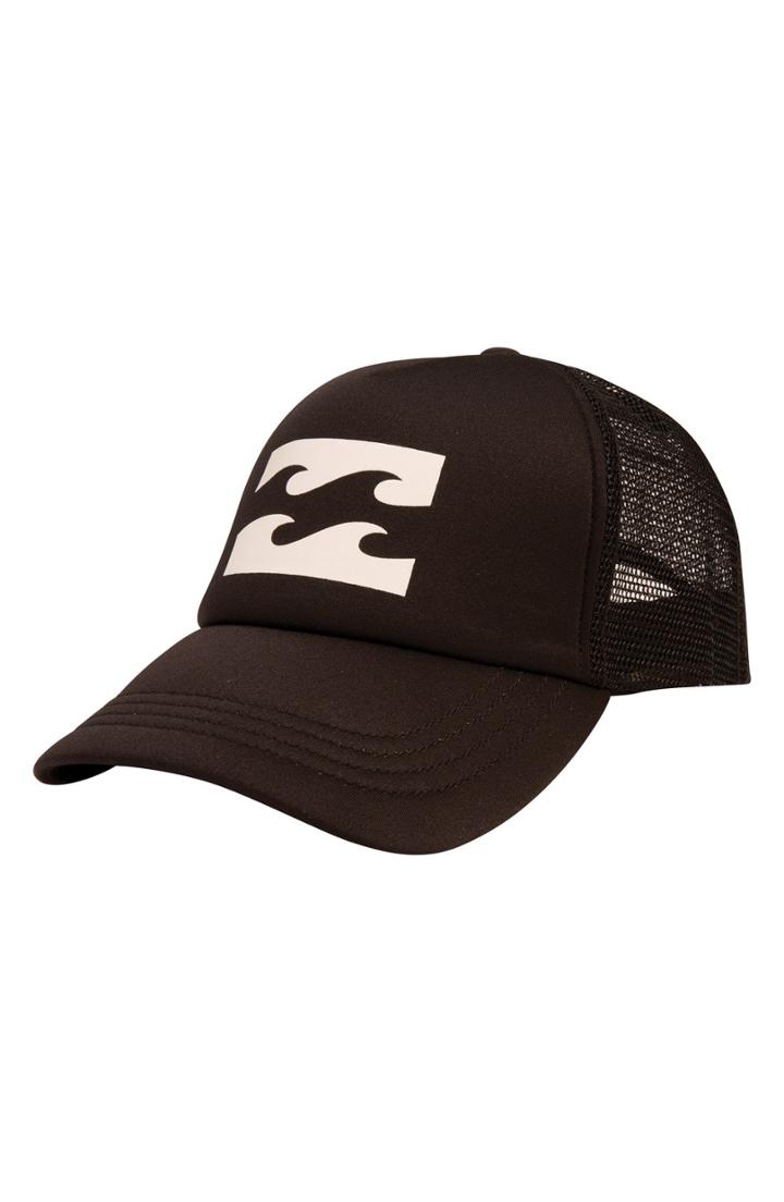 Women's Billabong Wave Graphic Trucker Hat - Black