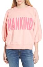 Women's 7 For All Mankind Mankind Puff Sleeve Sweatshirt - Pink