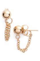 Women's Poppy Finch Gold Ball Chain Earrings