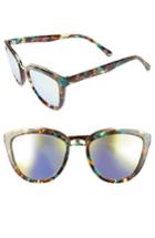 Women's Diff Rose 56mm Cat Eye Sunglasses - Motley/ Gold
