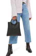 Women's Topshop Crop Wide Leg Jeans W X 30l (fits Like 24w) - Blue