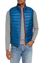 Men's Patagonia Windproof & Water Resistant 800 Fill Power Down Quilted Vest, Size - Blue