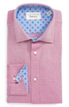 Men's Ted Baker London Jamer Trim Fit Dot Dress Shirt .5 - 32/33 - Red