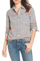 Women's Rails Taylor Floral Stripe Shirt - Black