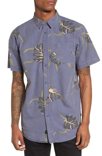 Men's Globe Pointer Woven Shirt - Blue