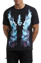 Men's True Religion Brand Jeans Fire Panther Logo T-shirt, Size - Black
