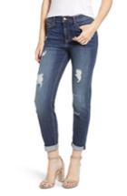 Women's Sp Black Distressed Boyfriend Crop Jeans - Blue