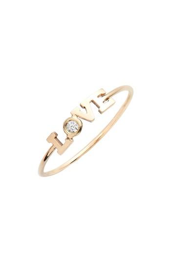 Women's Zoe Chicco Itty Bitty Diamond Love Stacking Ring