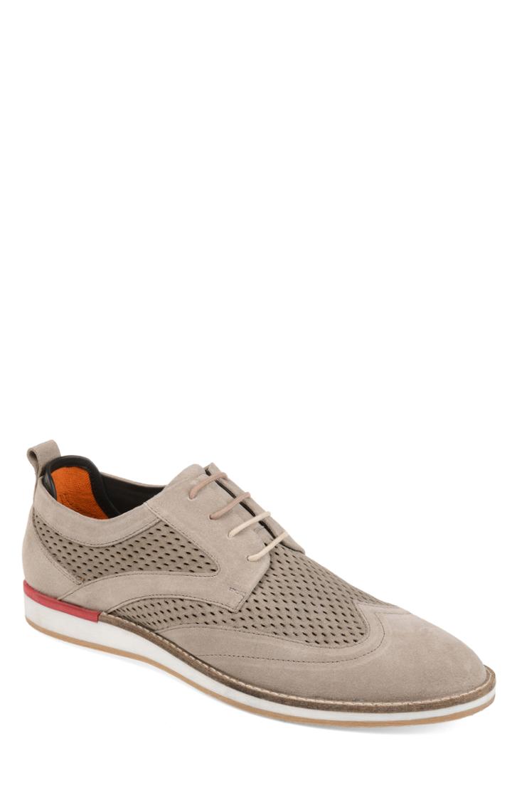 Men's Thomas And Vine Jett Perforated Wingtip M - Beige