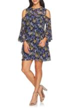 Women's Cece Lydia Cold Shoulder Floral Dress - Blue
