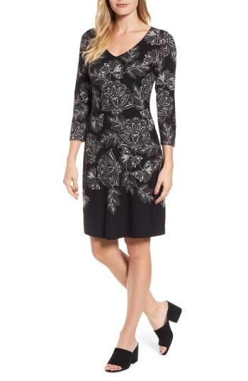 Women's Tommy Bahama Filigree Floral Print Dress - Black