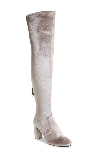 Women's Steve Madden Emotionv Over The Knee Boot .5 M - Grey