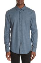 Men's John Varvatos Collection Abstract Windowpane Sport Shirt - Blue