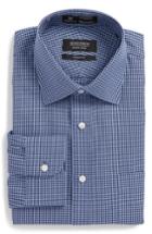 Men's Nordstrom Men's Shop Smartcare Classic Fit Check Dress Shirt .5 32 - Blue