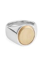 Women's Tom Wood 'patriot Collection' Oval Rose Gold Top Signet Ring