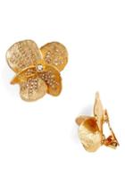 Women's Oscar De La Renta Brushed Pave Stud Earrings